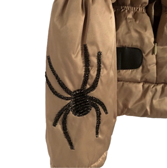 DFJXFASHION Shiny Tan SPIDER Fall/Winter Coat - Picture 6 of 8